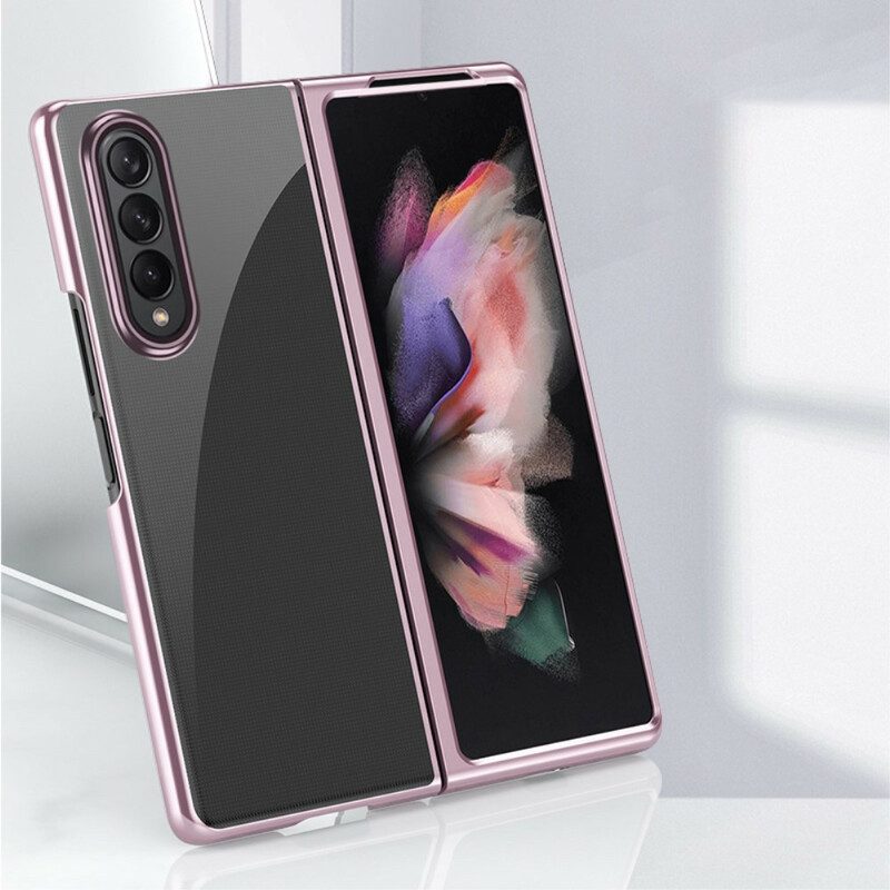 Handyhülle Für Samsung Galaxy Z Fold 3 5G Transparente Kanten Im Metallstil