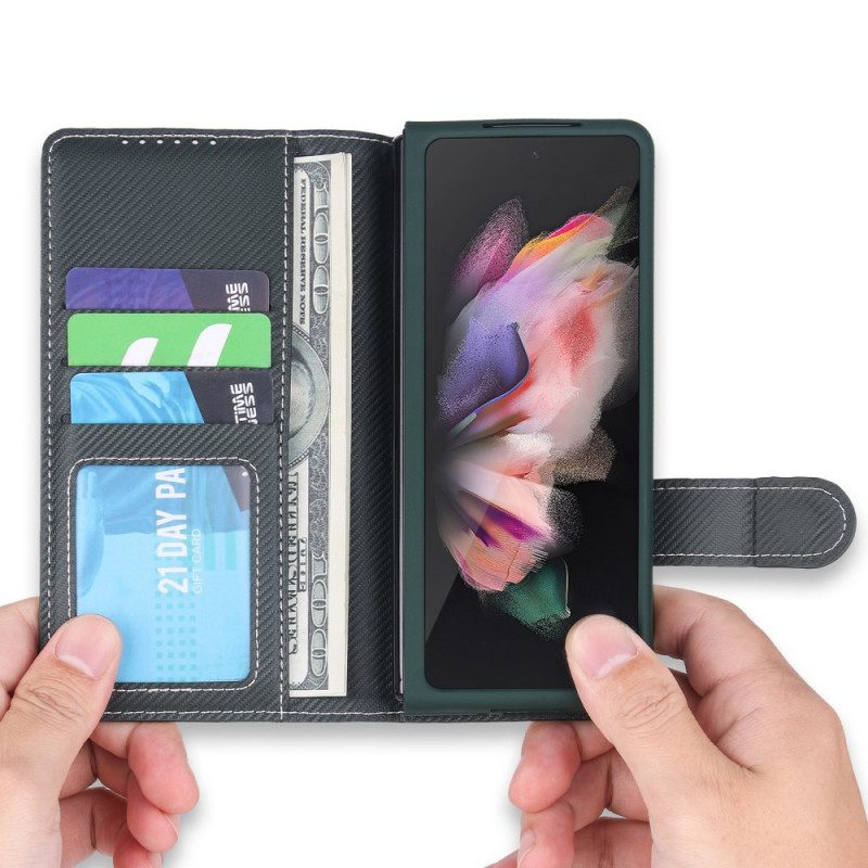 Handyhülle Lederhüllen Für Samsung Galaxy Z Fold 3 5G Abnehmbarer Stifthalter