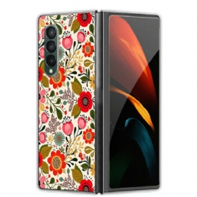 Hülle Für Samsung Galaxy Z Fold 3 5G Blumenteppich