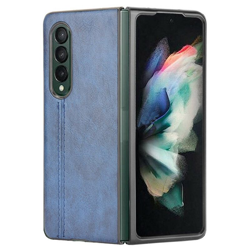 Hülle Für Samsung Galaxy Z Fold 3 5G Couture-ledereffekt