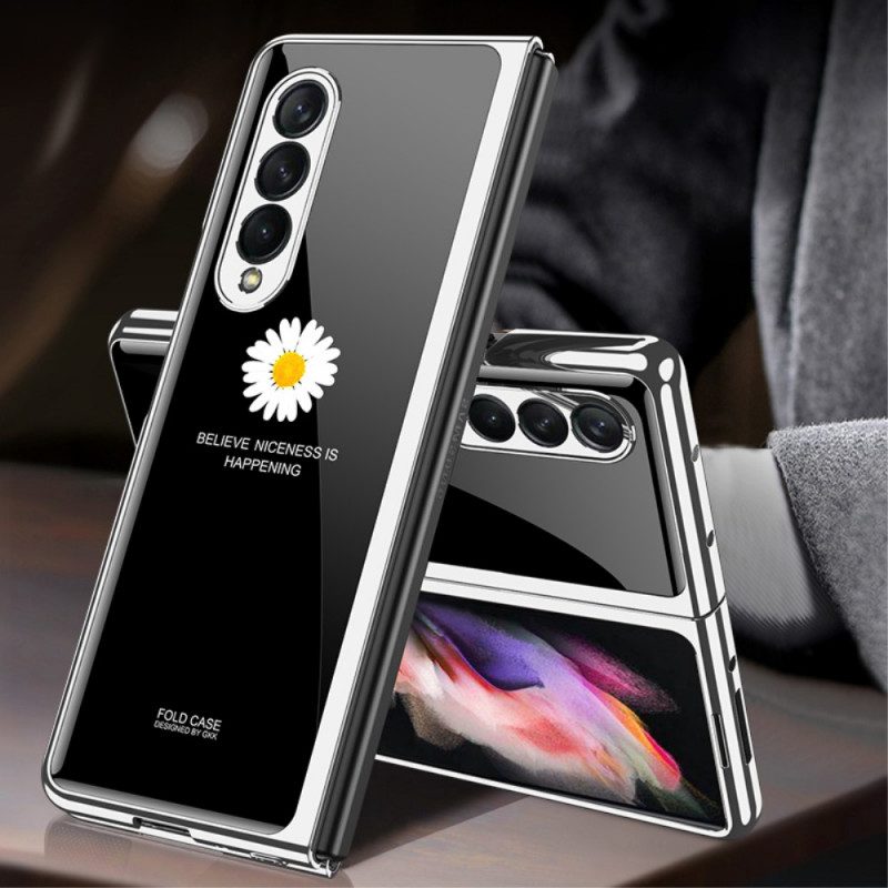 Hülle Für Samsung Galaxy Z Fold 3 5G Daisy Gehärtetes Glas Gkk