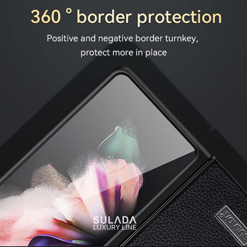 Hülle Für Samsung Galaxy Z Fold 3 5G Litschi-leder-stil Sulada