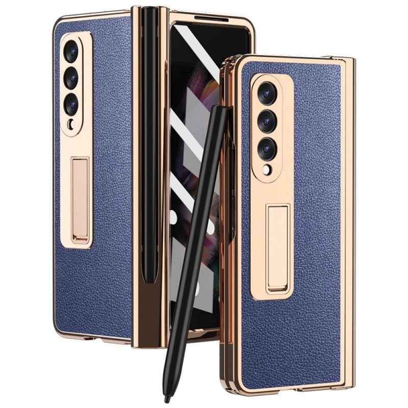 Hülle Für Samsung Galaxy Z Fold 3 5G Multifunktions-litschi-leder