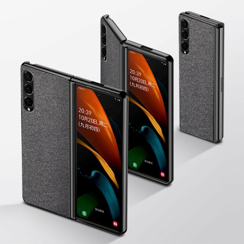 Hülle Für Samsung Galaxy Z Fold 3 5G Strukturierter Ledereffekt