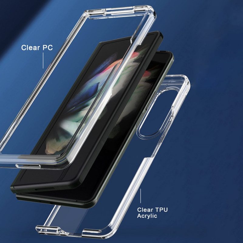 Hülle Für Samsung Galaxy Z Fold 3 5G Transparente Farbige Kanten