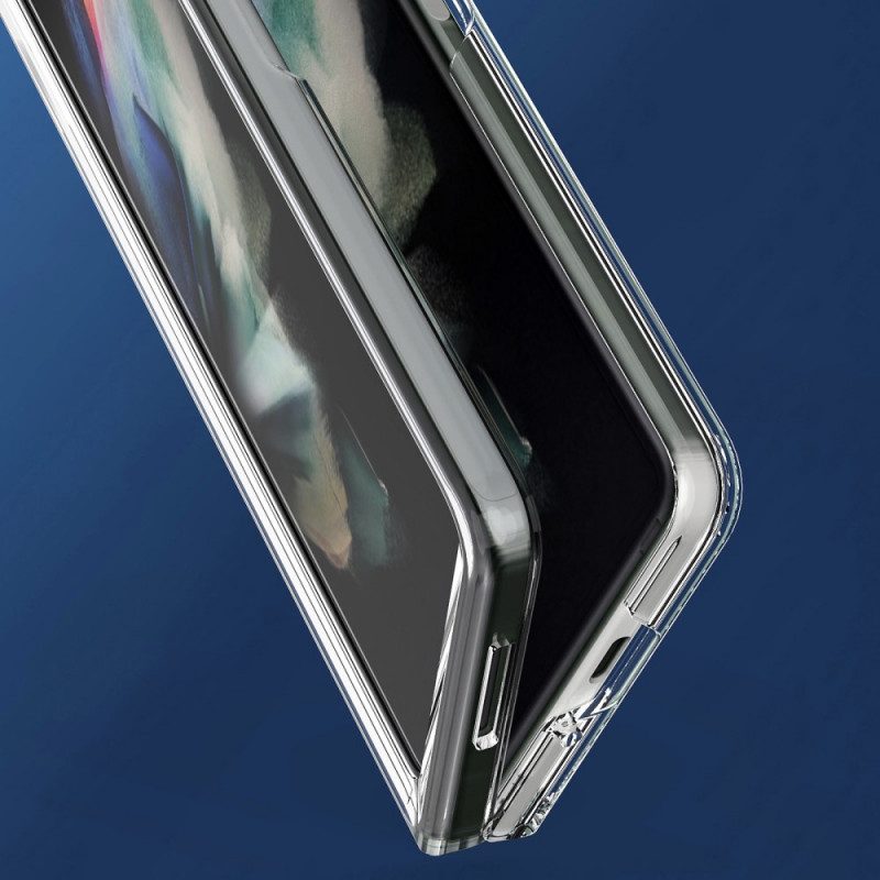 Hülle Für Samsung Galaxy Z Fold 3 5G Transparente Farbige Kanten