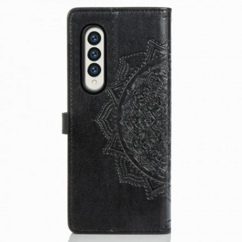 Lederhüllen Für Samsung Galaxy Z Fold 3 5G Mandala-mittelalter