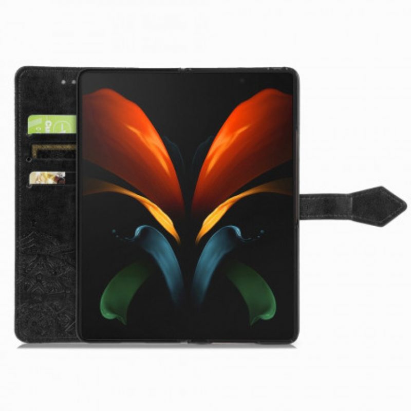 Lederhüllen Für Samsung Galaxy Z Fold 3 5G Mandala-mittelalter