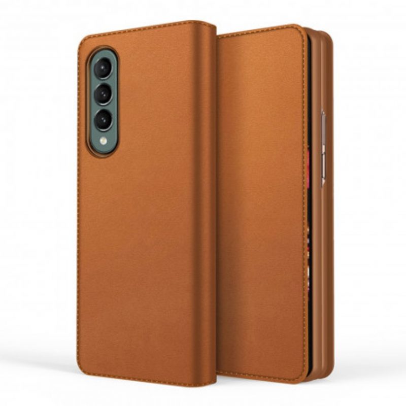 Schutzhülle Für Samsung Galaxy Z Fold 3 5G Flip Case Hautberührendes Spaltleder