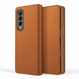 Schutzhülle Für Samsung Galaxy Z Fold 3 5G Flip Case Hautberührendes Spaltleder