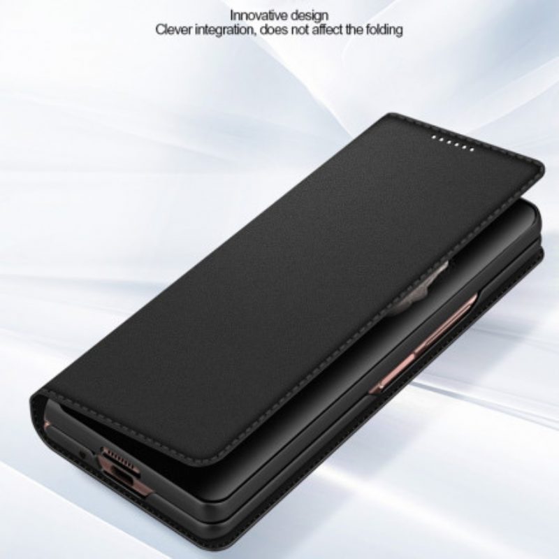 Schutzhülle Für Samsung Galaxy Z Fold 3 5G Flip Case Hautberührendes Spaltleder