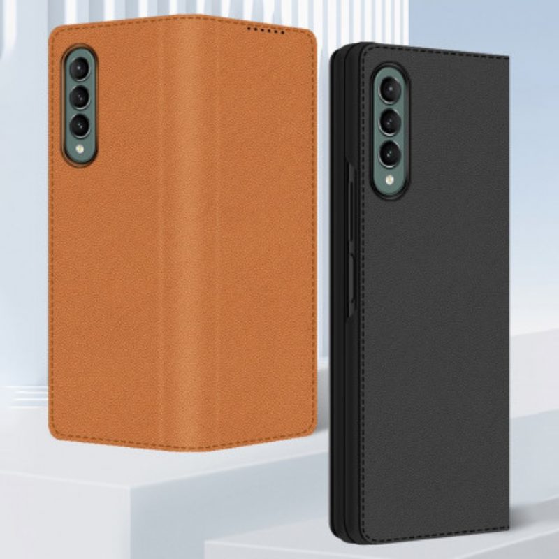 Schutzhülle Für Samsung Galaxy Z Fold 3 5G Flip Case Hautberührendes Spaltleder