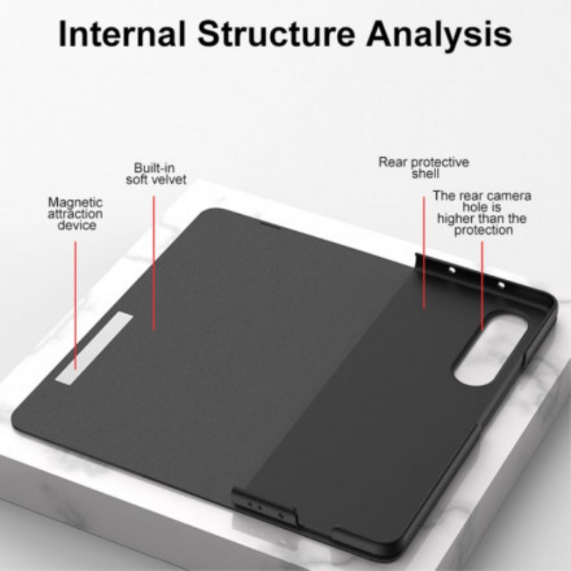 Schutzhülle Für Samsung Galaxy Z Fold 3 5G Flip Case Mechanismus Aus Gehärtetem Glas Gkk