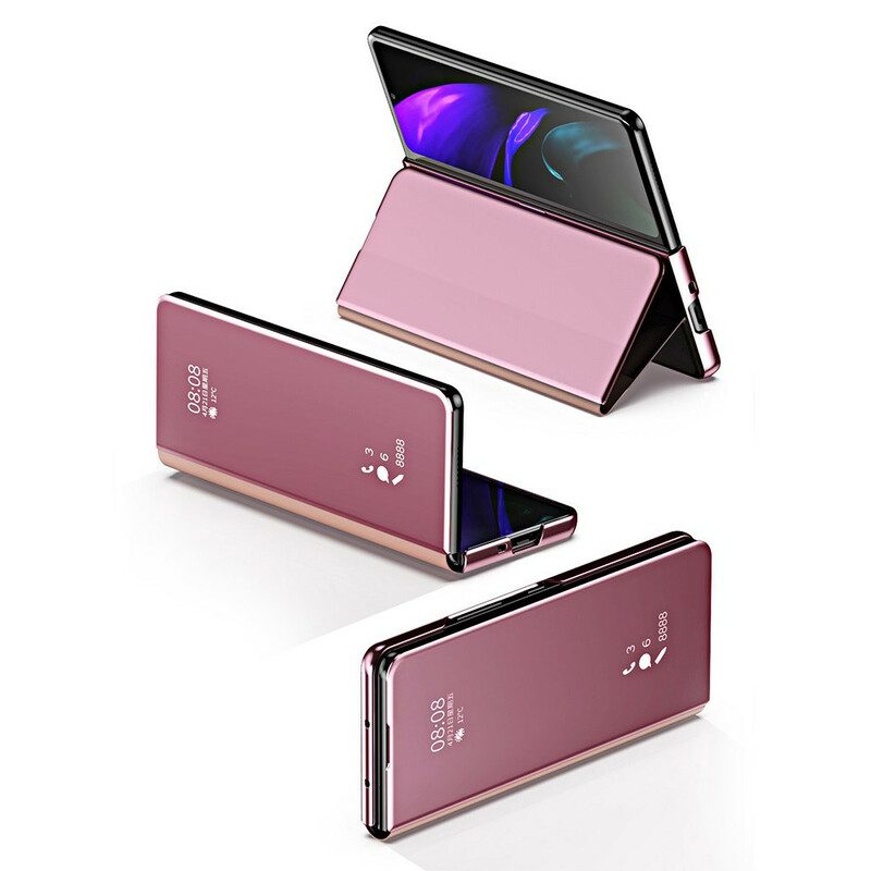 Schutzhülle Für Samsung Galaxy Z Fold 3 5G Flip Case Spiegelabdeckung