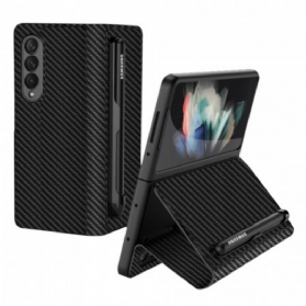 Schutzhülle Für Samsung Galaxy Z Fold 3 5G Flip Case Stifthalter Aus Karbonfaser