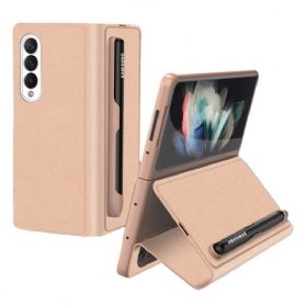 Schutzhülle Für Samsung Galaxy Z Fold 3 5G Flip Case Stifthalter Aus Kunstleder