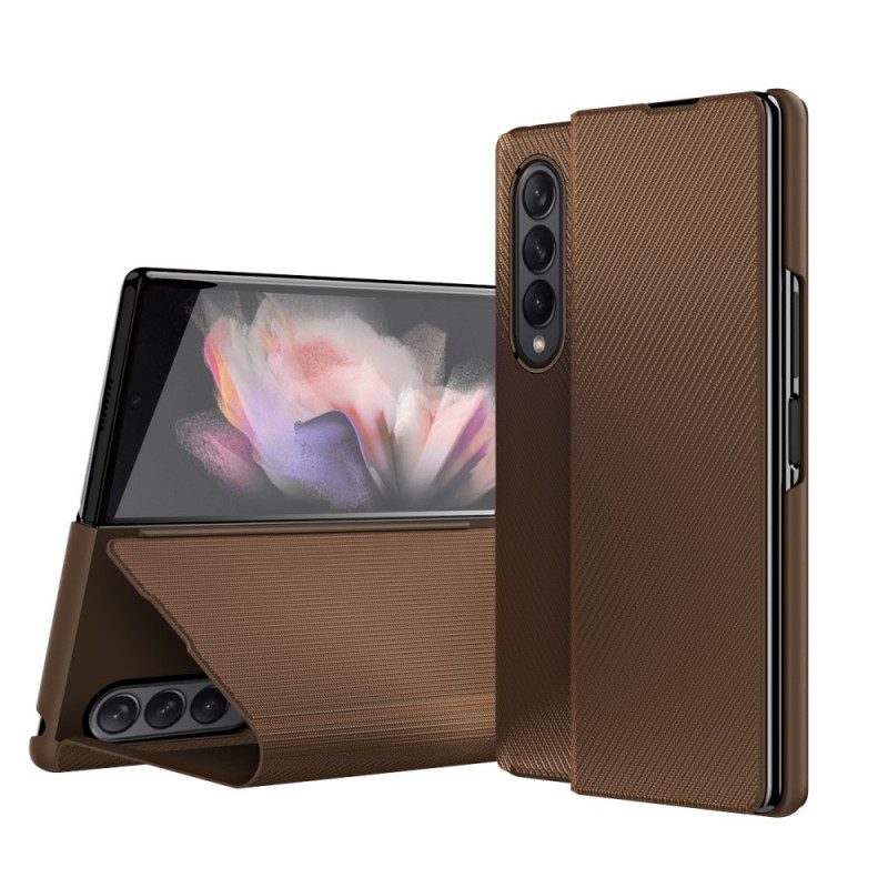 Schutzhülle Für Samsung Galaxy Z Fold 3 5G Flip Case Stilvolle Kohlefaser