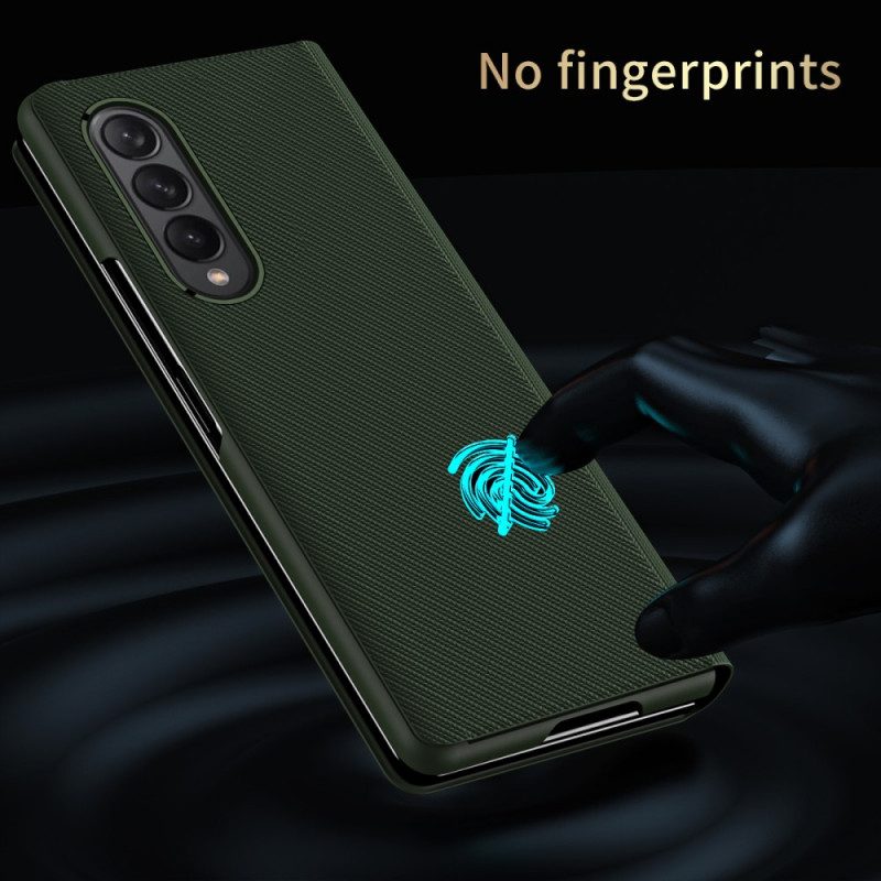 Schutzhülle Für Samsung Galaxy Z Fold 3 5G Flip Case Stilvolle Kohlefaser