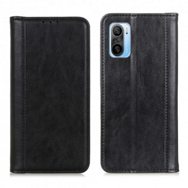 Schutzhülle Für Xiaomi Mi 11i 5G Flip Case Eleganz Aus Gespaltenem Litschi-leder