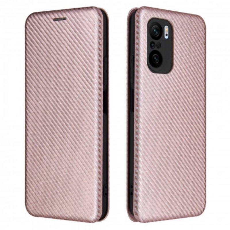 Schutzhülle Für Xiaomi Mi 11i 5G Flip Case Kohlefaser Mit Stützring