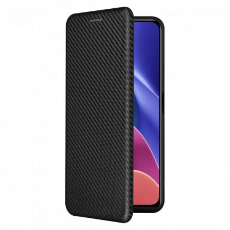 Schutzhülle Für Xiaomi Mi 11i 5G Flip Case Kohlefaser Mit Stützring