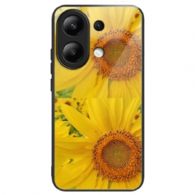 Hülle Für Xiaomi Redmi Note 13 4g Sonnenblumen-gehärtetes Glas