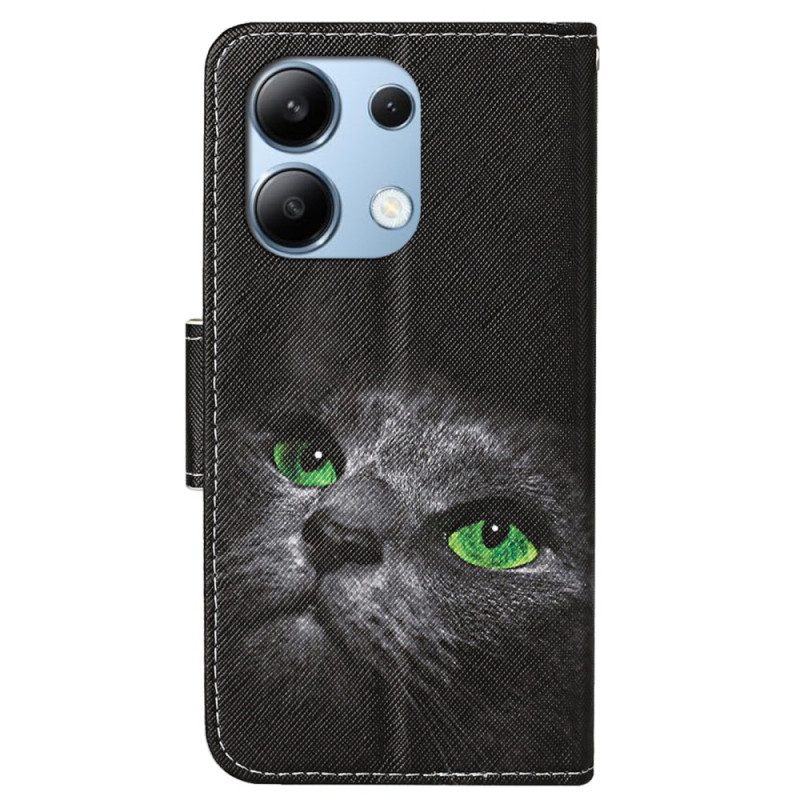 Lederhüllen Xiaomi Redmi Note 13 4g Grünäugige Katze