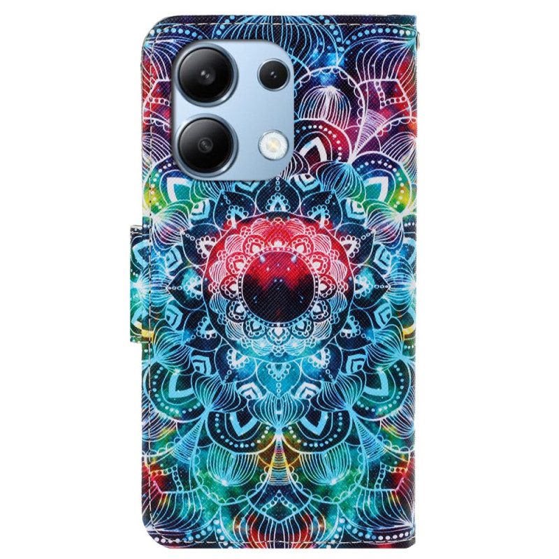 Lederhüllen Xiaomi Redmi Note 13 4g Handyhülle Mandala-riemenmuster