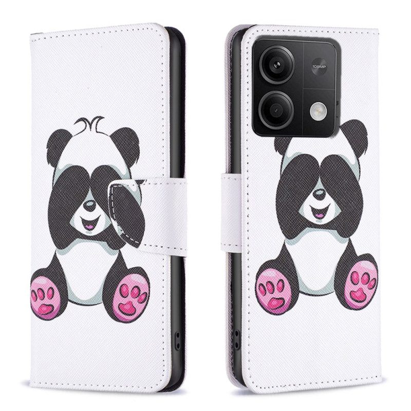 Lederhüllen Xiaomi Redmi Note 13 4g Handyhülle Panda