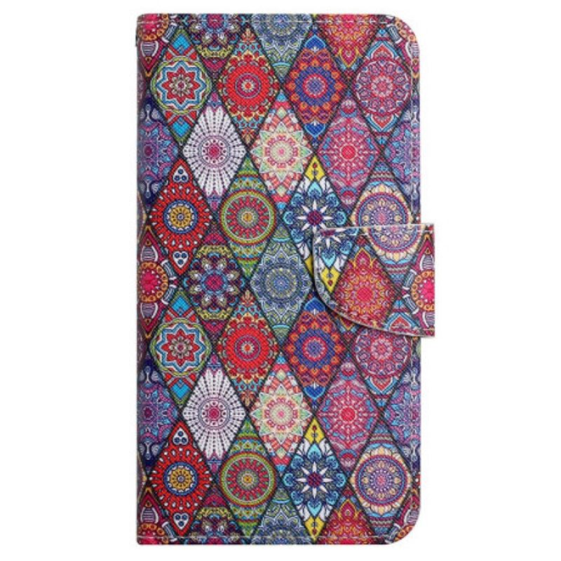 Lederhüllen Xiaomi Redmi Note 13 4g Schlüsselband Kaleidoskop