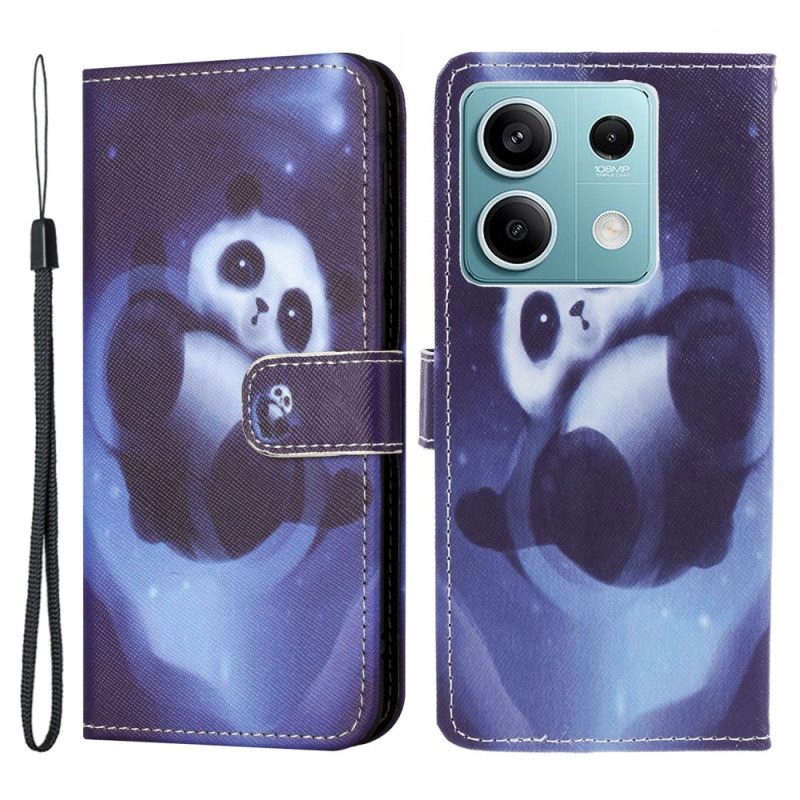 Lederhüllen Xiaomi Redmi Note 13 4g Space Panda-armband