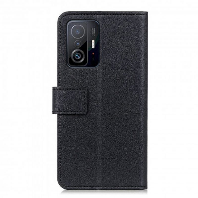 Flip Case Für Xiaomi 11T / 11T Pro Einfacher Ledereffekt