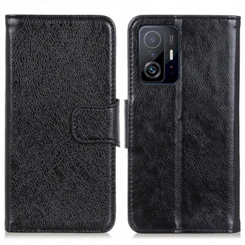 Flip Case Für Xiaomi 11T / 11T Pro Gespaltenes Nappaleder