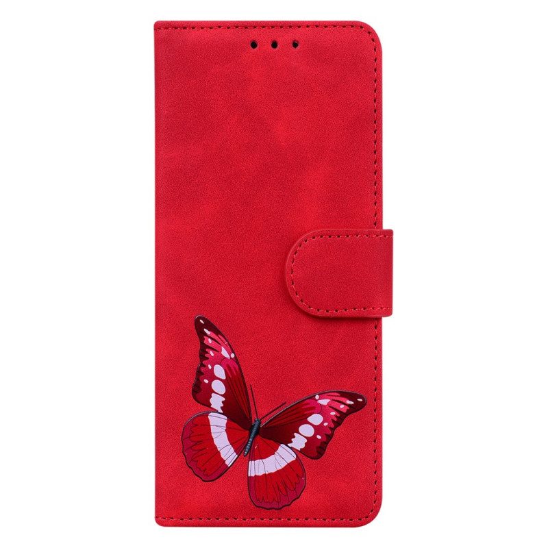 Flip Case Für Xiaomi 11T / 11T Pro Hautberührender Schmetterling