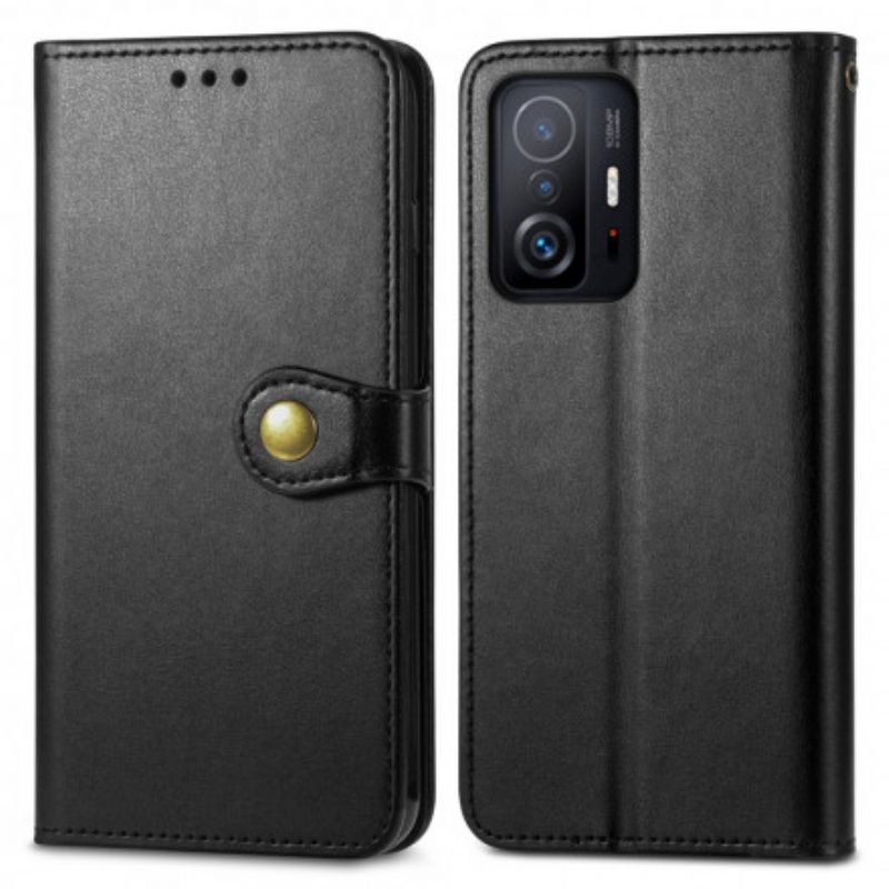 Flip Case Für Xiaomi 11T / 11T Pro Kunstleder Und Vintage-verschluss