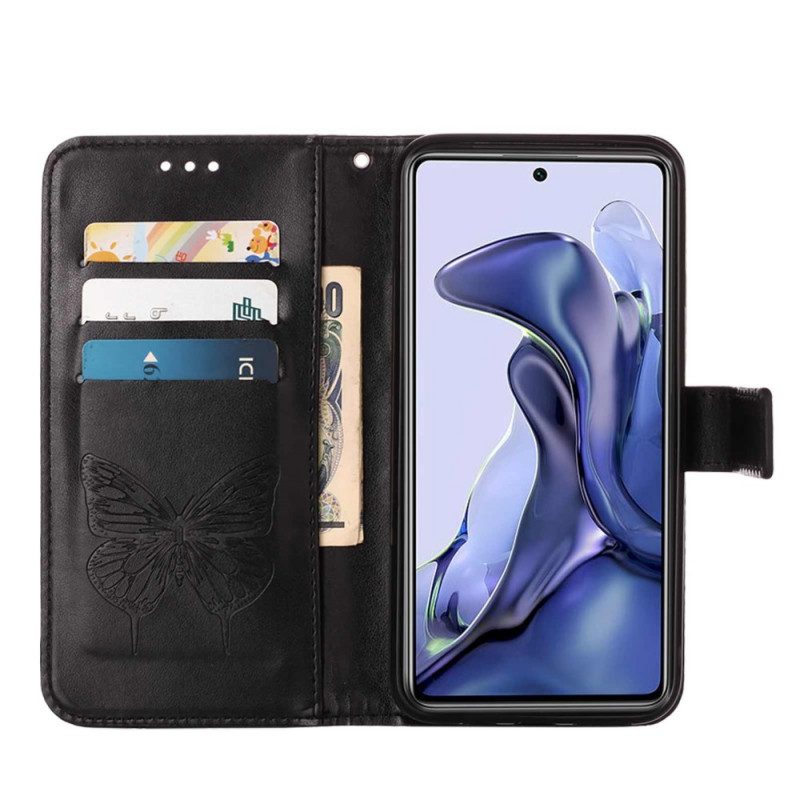 Flip Case Für Xiaomi 11T / 11T Pro Schmetterlingsdesign