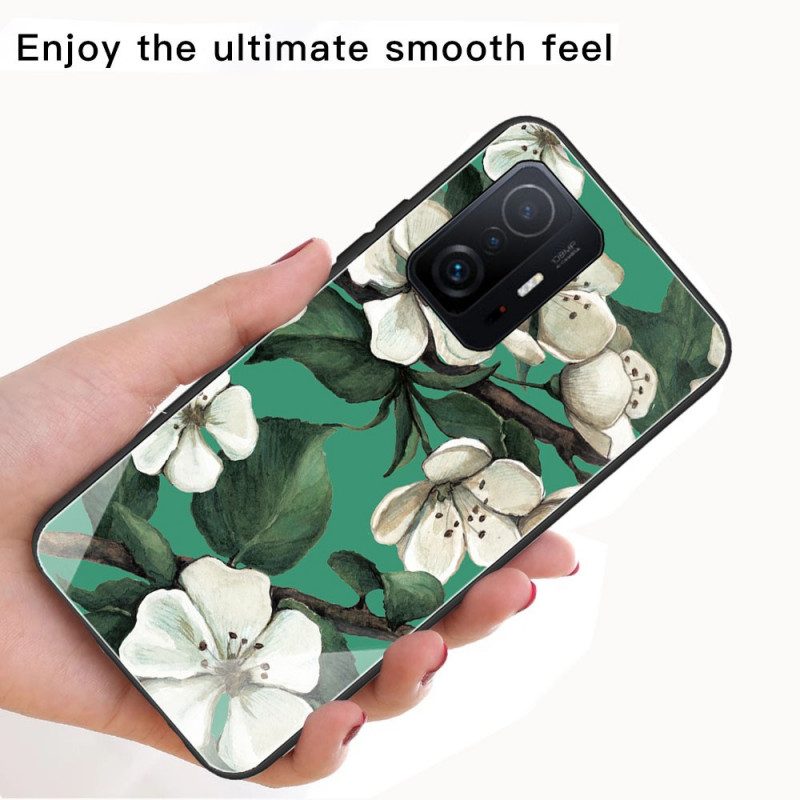 Handyhülle Für Xiaomi 11T / 11T Pro Blühender Baum Aus Gehärtetem Glas