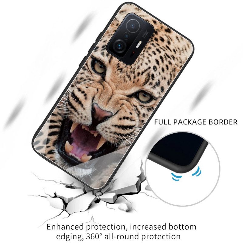 Handyhülle Für Xiaomi 11T / 11T Pro Gehärtetes Leopardenglas