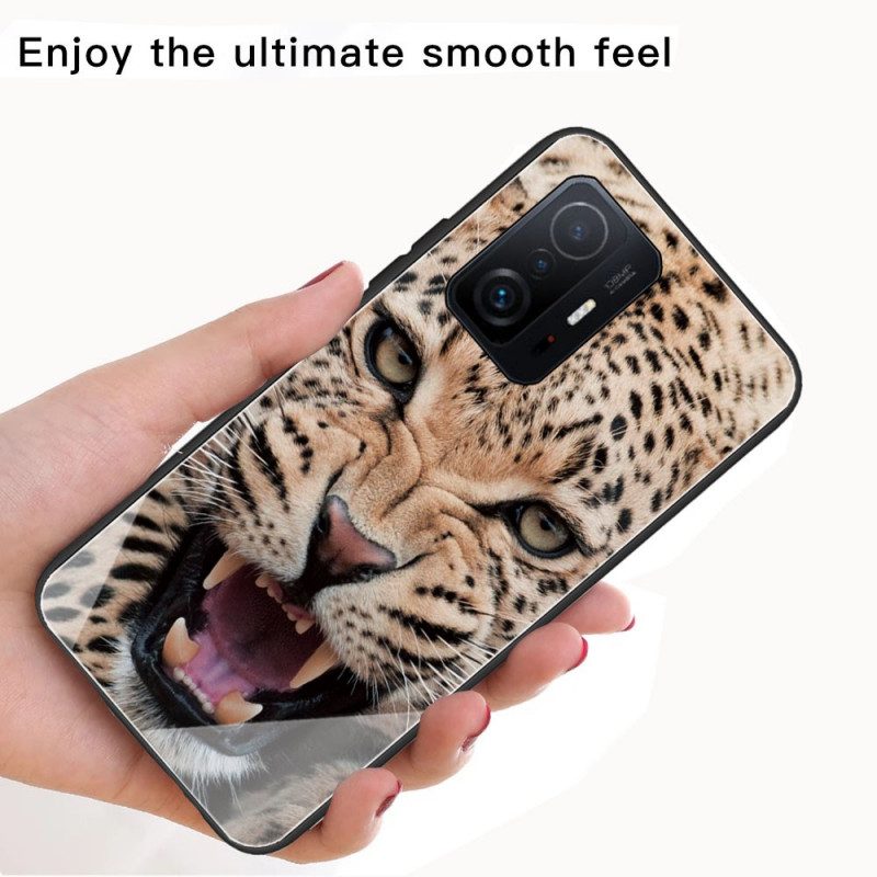 Handyhülle Für Xiaomi 11T / 11T Pro Gehärtetes Leopardenglas