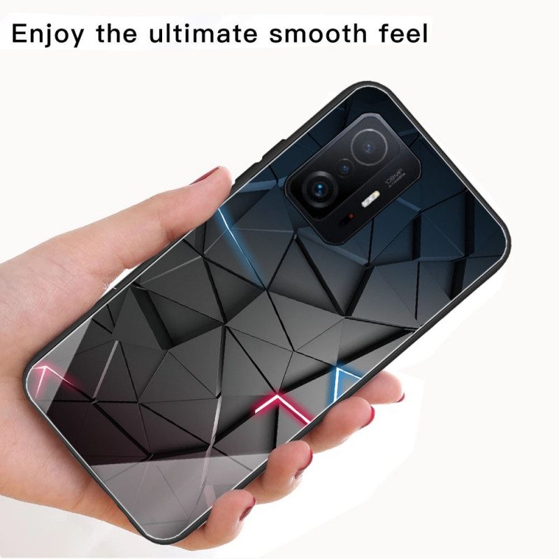 Handyhülle Für Xiaomi 11T / 11T Pro Geometrie Aus Gehärtetem Glas