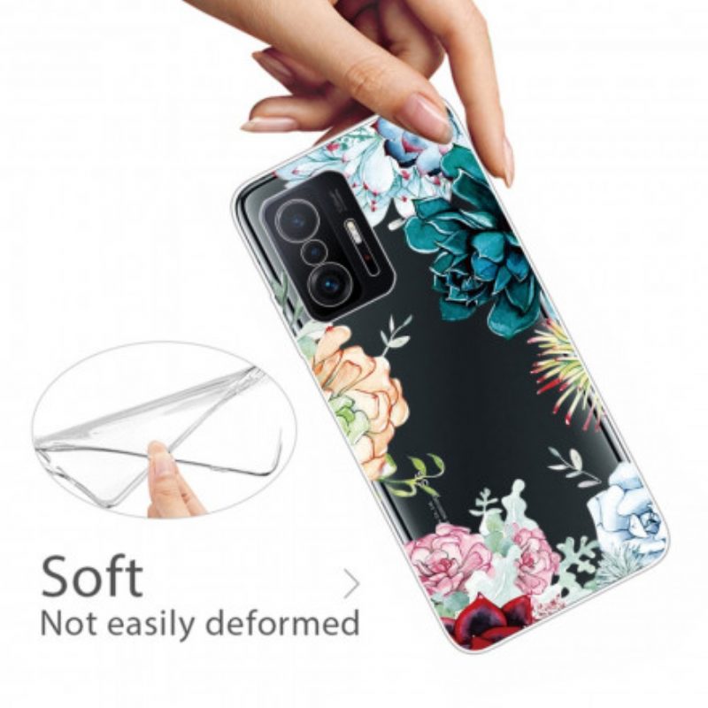 Handyhülle Für Xiaomi 11T / 11T Pro Nahtlose Aquarellblumen