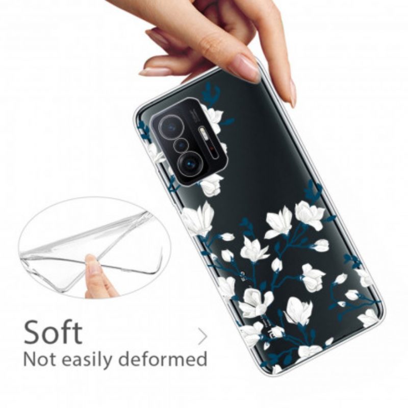 Handyhülle Für Xiaomi 11T / 11T Pro Weiße Blumen