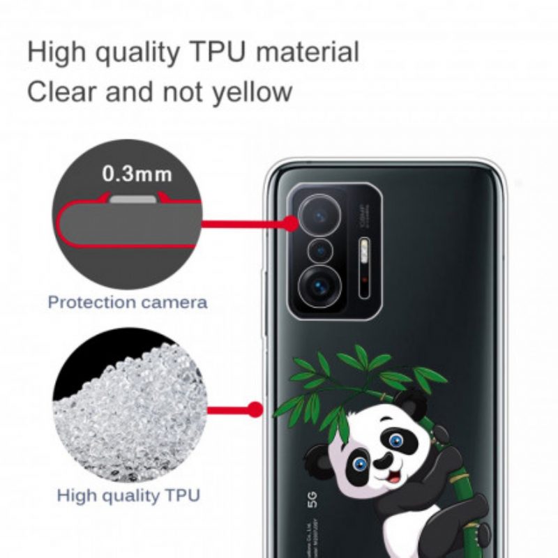 Hülle Für Xiaomi 11T / 11T Pro Nahtloser Panda Auf Bambus