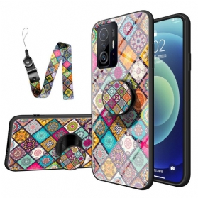 Hülle Für Xiaomi 11T / 11T Pro Patchwork-magnethalter