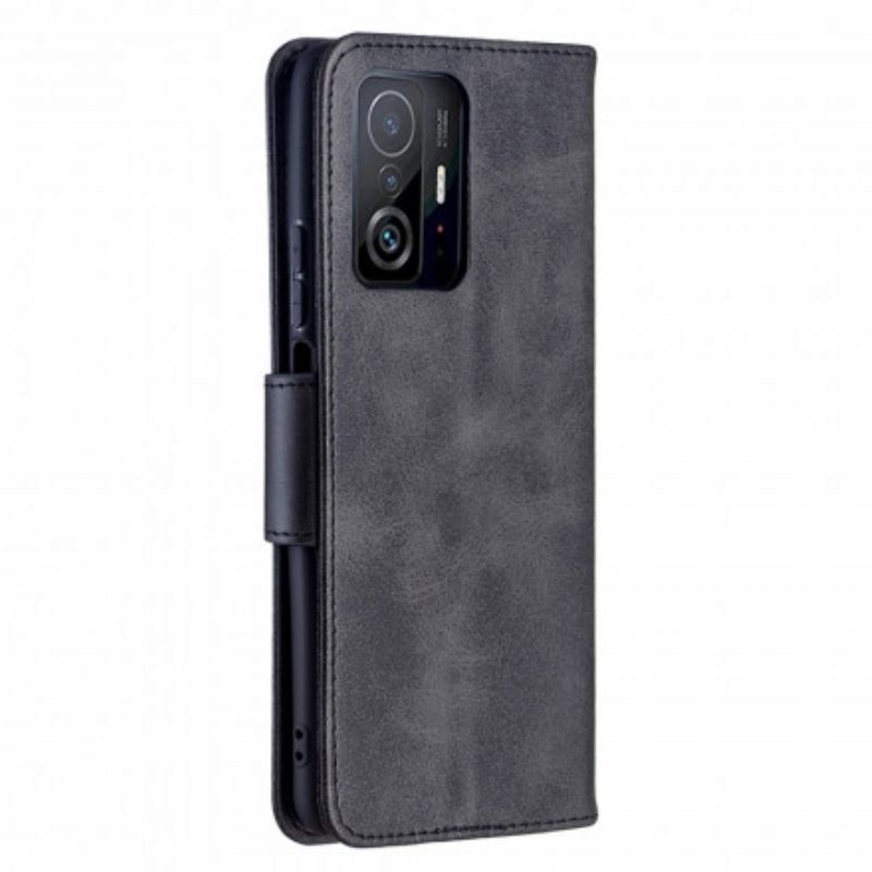 Lederhüllen Für Xiaomi 11T / 11T Pro Flip Case Glatte Klappe Schräg