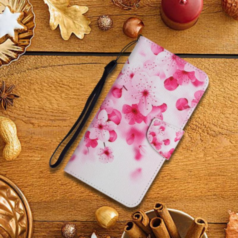 Lederhüllen Für Xiaomi 11T / 11T Pro Pinke Blumen