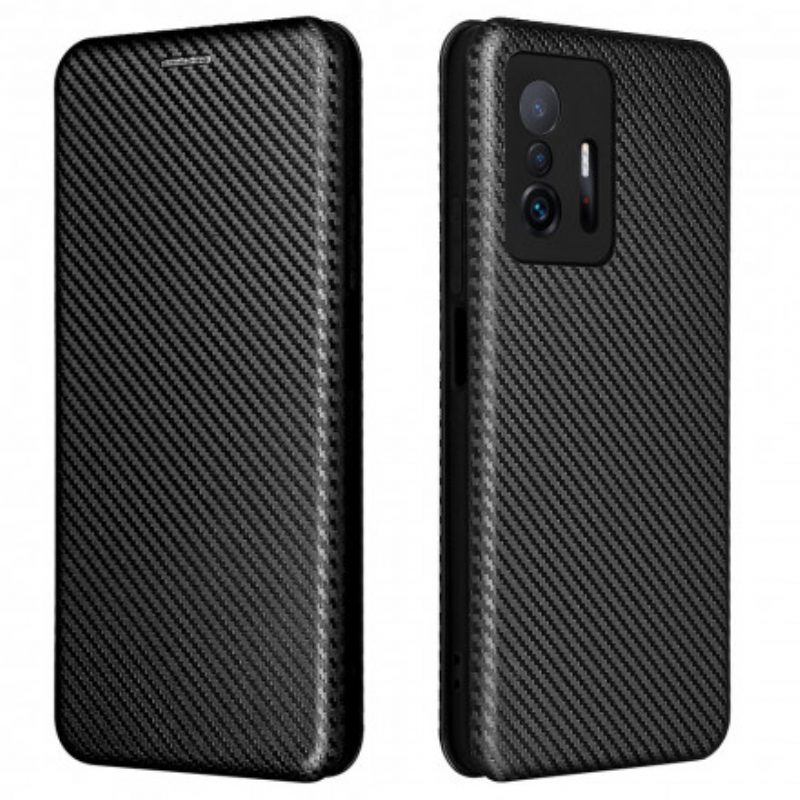 Schutzhülle Für Xiaomi 11T / 11T Pro Flip Case Farbige Kohlefaser