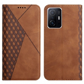 Schutzhülle Für Xiaomi 11T / 11T Pro Flip Case Geo-ledereffekt