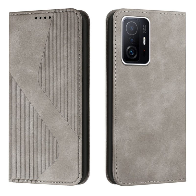 Schutzhülle Für Xiaomi 11T / 11T Pro Flip Case S-design Im Lederstil