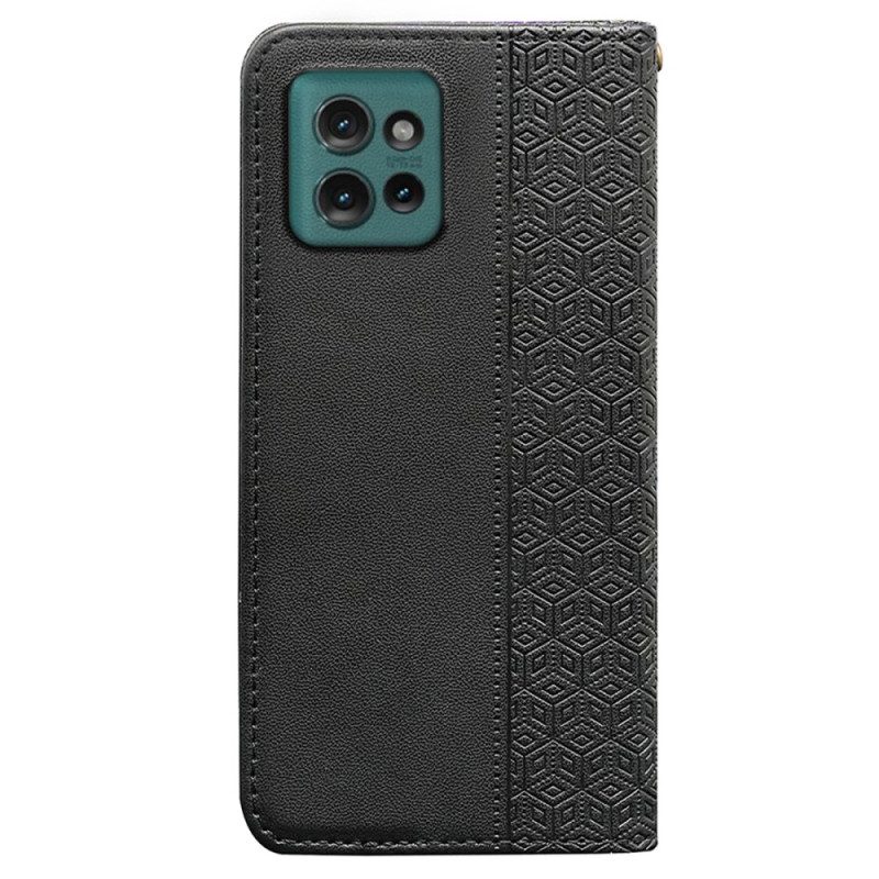 Flip Case Für Motorola Edge 50 Kariertes Muster